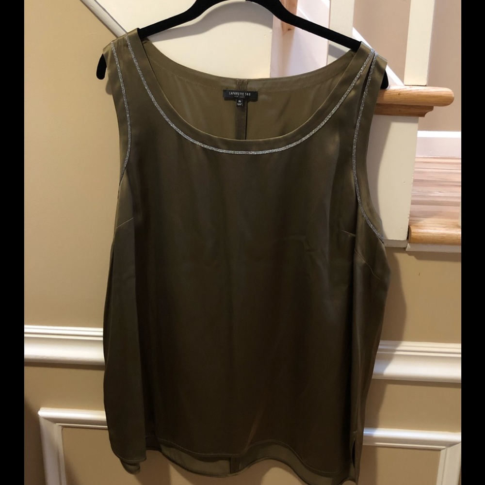 Lafayette 148 NY sleeveless silk blouse
